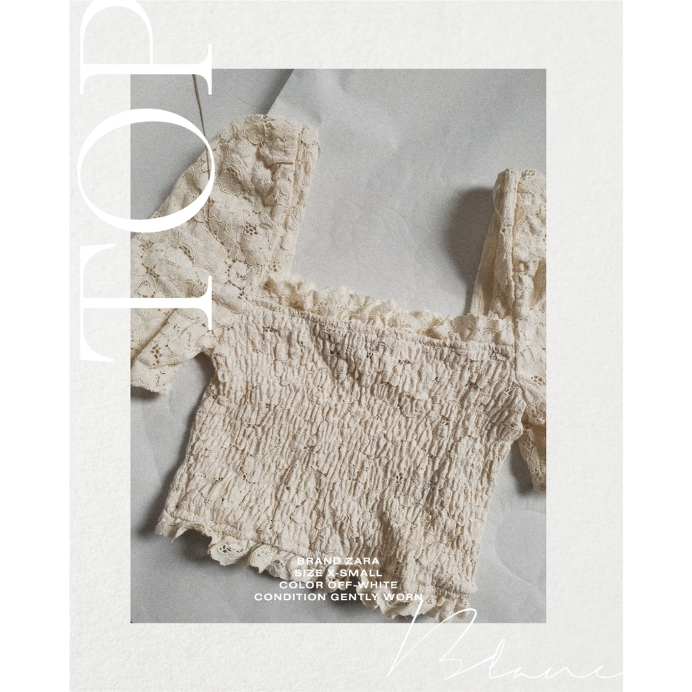 ZARA square neck top